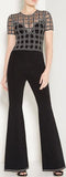 'Marianna' Caged Mesh Jumpsuit, Black