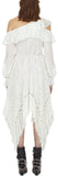White Daisy Embroidered Midi Dress