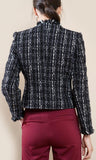Black & White Tweed Knit Jacket - DESIGNER INSPIRED FASHIONS