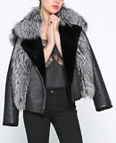 Fox Fur Leather Jacket