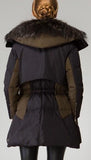 Fur Collar Elasticated Waist Short Down Coat - DESIGNER INSPIRED FASHIONS
