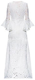 Lace-up Macrame-Lace Maxi Dress
