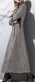 Long Double-Breasted Houndstooth Coat - DESIGNER INSPIRED FASHIONS