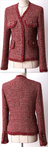 Fringed Tweed Jacket