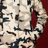 Long Camouflage Puffer Down Coat - DESIGNER INSPIRED FASHIONS