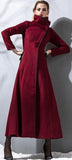 Long Cashmere & Wool Coat - (Red, Blue, Beige, Multi) - DESIGNER INSPIRED FASHIONS