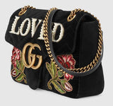 'GG' Marmont Embroidered Velvet Bag - DESIGNER INSPIRED FASHIONS