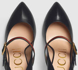 Sylvie Leather Pumps - Purple, White, Black