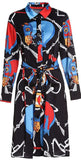 Horse and Horsebit Print Shirt-Dress