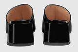 Patent Leather Mid-Heel Slide