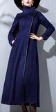 Long Cashmere & Wool Coat - (Red, Blue, Beige, Multi) - DESIGNER INSPIRED FASHIONS