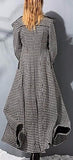 Long Double-Breasted Houndstooth Coat - DESIGNER INSPIRED FASHIONS