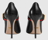 Sylvie Leather Pumps - Purple, White, Black
