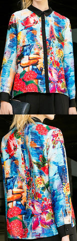 Printed Silk Blouse