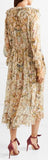Ruffled Printed Silk-Georgette Midi Dress