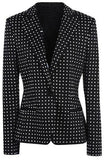 Crystal-Embellished Blazer