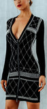 Embellished Stretch Cardigan-Dress