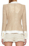 Contrast Trimmed Tweed Jacket