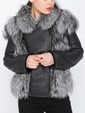 Fox Fur Leather Jacket