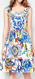 Tile Print Sundress