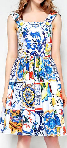Tile Print Sundress