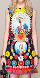 Embellished Fringed Mini Dress