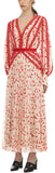 Crescent Printed Chiffon Midi Dress