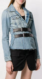 Double Buckle Denim Jacket