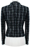 Black & White Tweed Knit Jacket - DESIGNER INSPIRED FASHIONS
