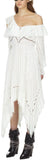 White Daisy Embroidered Midi Dress