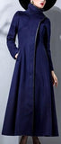 Long Cashmere & Wool Coat - (Red, Blue, Beige, Multi) - DESIGNER INSPIRED FASHIONS