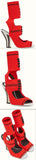 Knitted Open-Toe Sandals - Red - DESIGNER INSPIRED FASHIONS