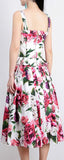 Peony Print Ruffled Bustier Top and Skirt Set