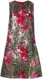 Floral Brocade Jacquard Mini Dress