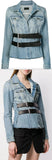 Double Buckle Denim Jacket