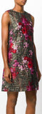 Floral Brocade Jacquard Mini Dress