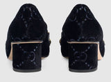 Sylvie GG Velvet Mid-Heel Loafers - Yellow or Black