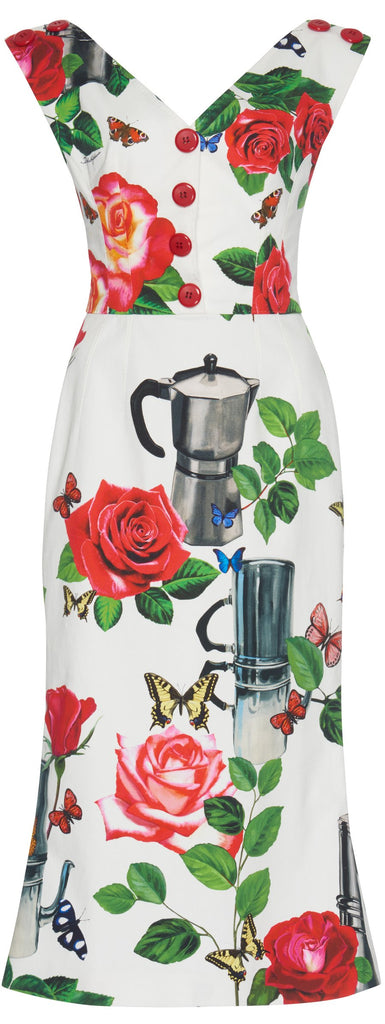 Printed V-Neck Dress