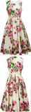 Rose Print Midi Dress