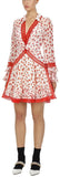 Cream Twist Front Ditsy Mini Dress