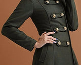 Long Military Cashmere Wool Coat - DESIGNER INSPIRED FASHIONS