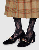 Sylvie GG Velvet Mid-Heel Loafers - Yellow or Black