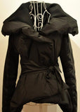 Large Collar Puffer Down Jacket in Black - DESIGNER INSPIRED FASHIONS