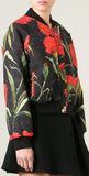Carnation Print Bomber Jacket - DESIGNER INSPIRED FASHIONS