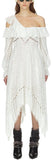 White Daisy Embroidered Midi Dress