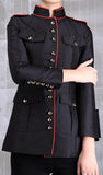 Military Jacket in Dark Blue - DESIGNER INSPIRED FASHIONS