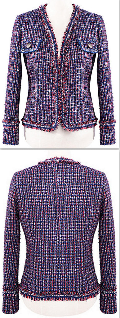 Multi Colored Tweed Jacket - DESIGNER INSPIRED FASHIONS