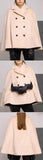 Double-Breasted Short Wool Cape - DESIGNER INSPIRED FASHIONS