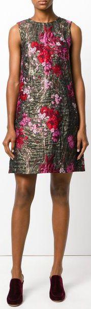 Floral Brocade Jacquard Mini Dress