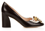 'Finnlay' Blocked Heel Pump, Black - DESIGNER INSPIRED FASHIONS